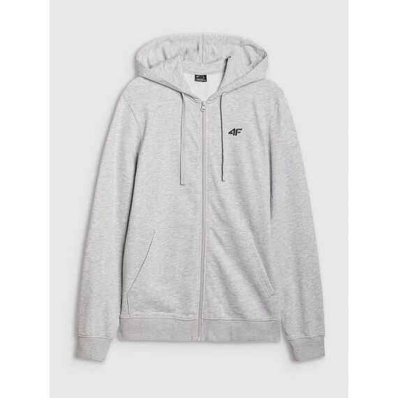 4F bluza dresowa męska rozpinana z kapturem 4FWMM00TSWSM1768 szary