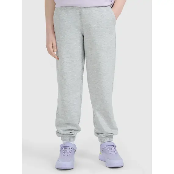 4F bluza dla dziewczynki rozpinana z kapturem + spodnie dresowe zestaw szary, Kolor: szary, Rozmiar: 134, 14 zdjęcie