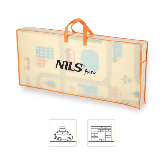 NILS FUN MD04 MATA DZIECIĘCA SKŁADANA CITY 195x180CM, 3 zdjęcie