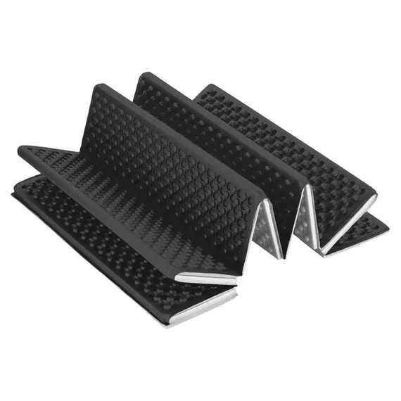 NILS CAMP NC17103 KARIMATA SKŁADANA TURYSTYCZNA Z PODBICIEM ALUMINIOWYM + XPE 195 CM CZARNA, Kolor: czarny, Rozmiar: one size, 3 zdjęcie