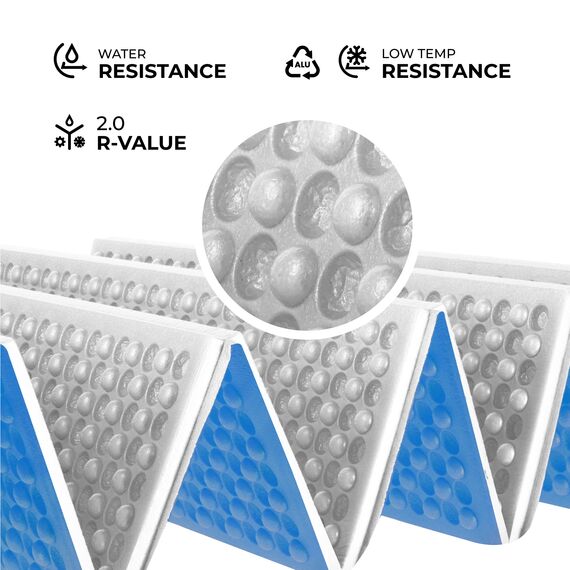 NILS CAMP NC17103 KARIMATA SKŁADANA TURYSTYCZNA Z PODBICIEM ALUMINIOWYM + XPE 195 CM NIEBIESKA, Kolor: niebieski, Rozmiar: one size, 5 zdjęcie