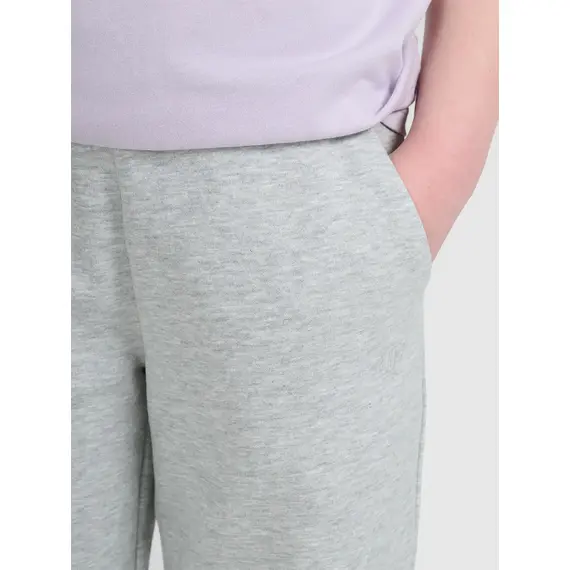 4F bluza dla dziewczynki rozpinana z kapturem + spodnie dresowe zestaw szary, Kolor: szary, Rozmiar: 128, 13 zdjęcie