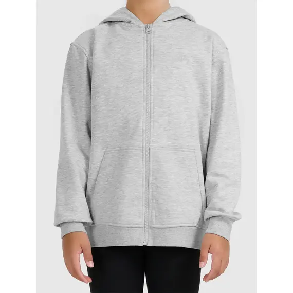 4F bluza dla dziewczynki rozpinana z kapturem + spodnie dresowe zestaw szary, Kolor: szary, Rozmiar: 146, 11 zdjęcie