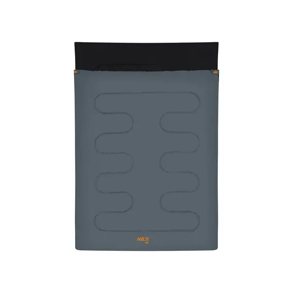 NILS CAMP NC2001 ANTRACYT-POMARAŃCZOWY PODWÓJNY ŚPIWÓR, 2 zdjęcie