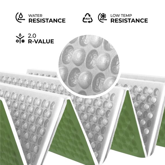 NILS CAMP NC17103 KARIMATA SKŁADANA TURYSTYCZNA Z PODBICIEM ALUMINIOWYM + XPE 195 CM ZIELONA, Kolor: zielony, Rozmiar: one size, 4 zdjęcie