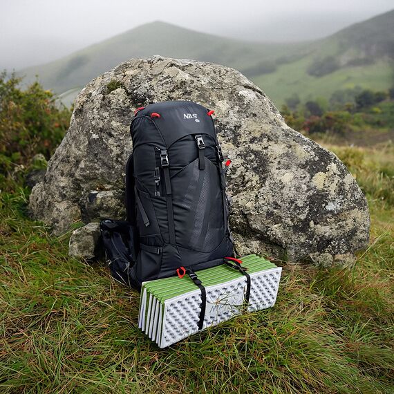 NILS CAMP NC17103 KARIMATA SKŁADANA TURYSTYCZNA Z PODBICIEM ALUMINIOWYM + XPE 195 CM ZIELONA, Kolor: zielony, Rozmiar: one size, 6 zdjęcie