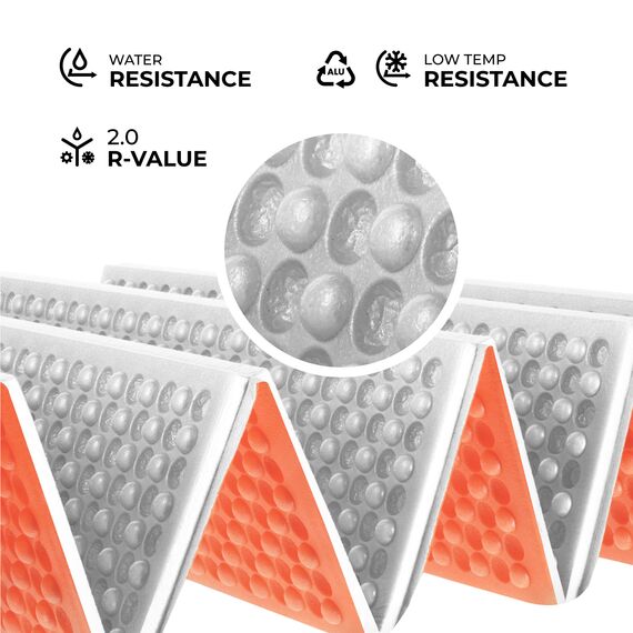 NILS CAMP NC17103 KARIMATA SKŁADANA TURYSTYCZNA Z PODBICIEM ALUMINIOWYM + XPE 195 CM POMARAŃCZOWA, Kolor: pomarańczowy, Rozmiar: one size, 5 zdjęcie