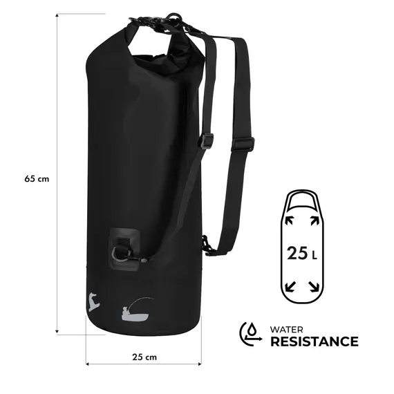 NILS CAMP NC17108 PLECAK WODOODPORNY 25L CZARNY, Kolor: czarny, Rozmiar: one size, 5 zdjęcie