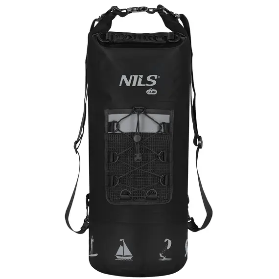 NILS CAMP NC17108 PLECAK WODOODPORNY 25L CZARNY, Kolor: czarny, Rozmiar: one size
