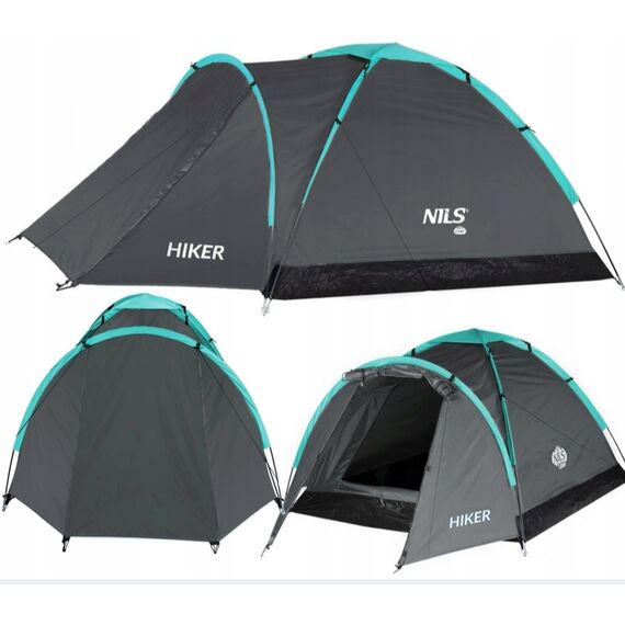 NILS CAMP NC6010 SZARY NAMIOT KEMPINGOWY HIKER, Kolor: szary, Rozmiar: one size