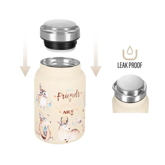 NILS CAMP NC3806 BUTELKA NA WODĘ 520ML STALOWA FOREST, 4 zdjęcie