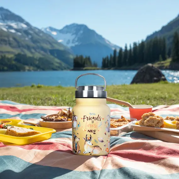 NILS CAMP NC3806 BUTELKA NA WODĘ 520ML STALOWA FOREST, 5 zdjęcie