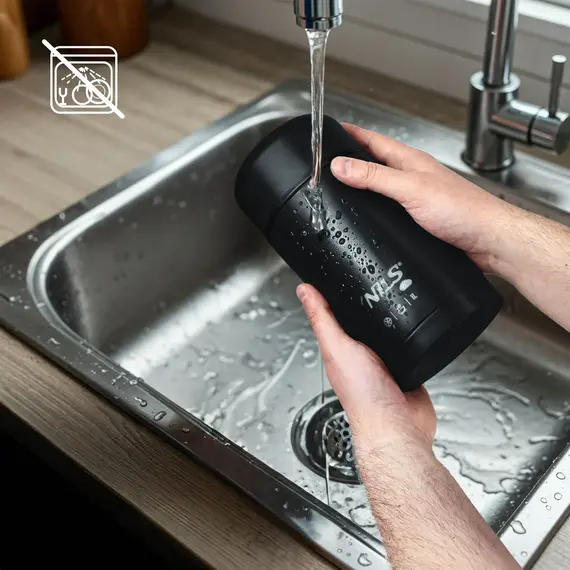 NILS CAMP NC3802 TERMOS OBIADOWY 1000ML CZARNY, Kolor: czarny, Rozmiar: one size, 6 zdjęcie