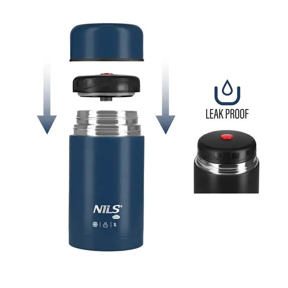 NILS CAMP NC3802 TERMOS OBIADOWY 1000ML NIEBIESKI, Kolor: niebieski, Rozmiar: one size, 4 zdjęcie