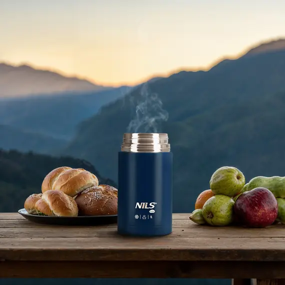 NILS CAMP NC3802 TERMOS OBIADOWY 1000ML NIEBIESKI, Kolor: niebieski, Rozmiar: one size, 7 zdjęcie