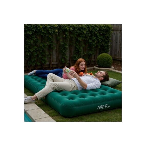 NILS CAMP NC2801 MATERAC TURYSTYCZNY DMUCHANY 191X73X22 CM ZIELONY, Kolor: zielony, Rozmiar: one size, 8 zdjęcie