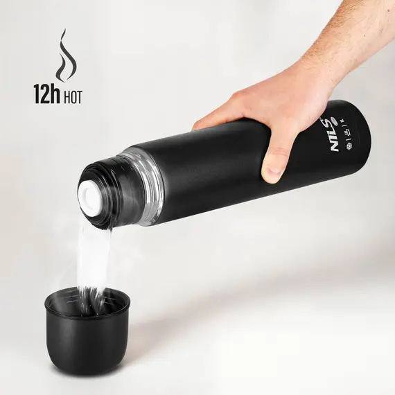 NILS CAMP NC3804 TERMOS TURYSTYCZNY 1000 ML CZARNY, Kolor: czarny, Rozmiar: one size, 4 zdjęcie
