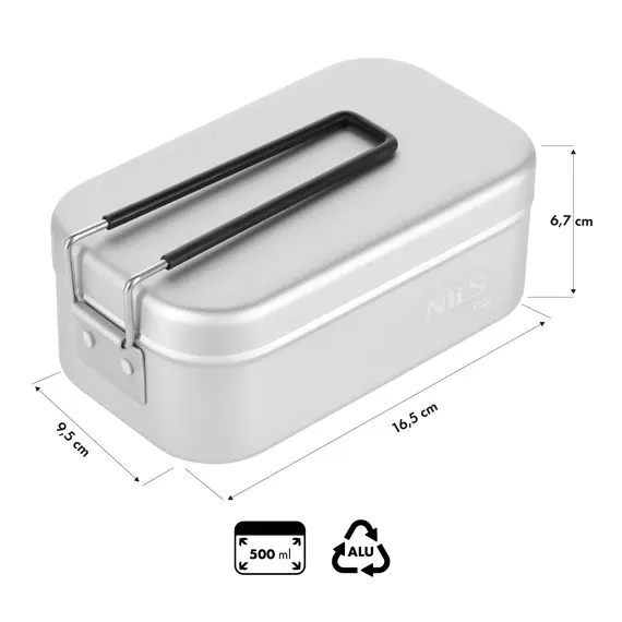 NILS CAMP NC4201 MENAŻKA ALUMINIOWA 500 ML, 3 zdjęcie