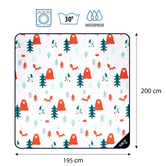 NILS NC8028 LAS KOC PIKNIKOWY 195X200 CM  CAMP, 4 zdjęcie