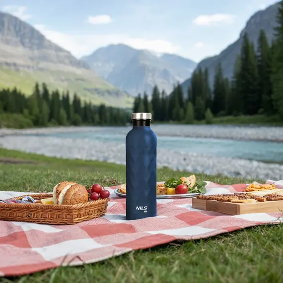 NILS CAMP NC3805 BUTELKA TURYSTYCZNA 750ML NIEBIESKA, Kolor: niebieski, Rozmiar: one size, 4 zdjęcie