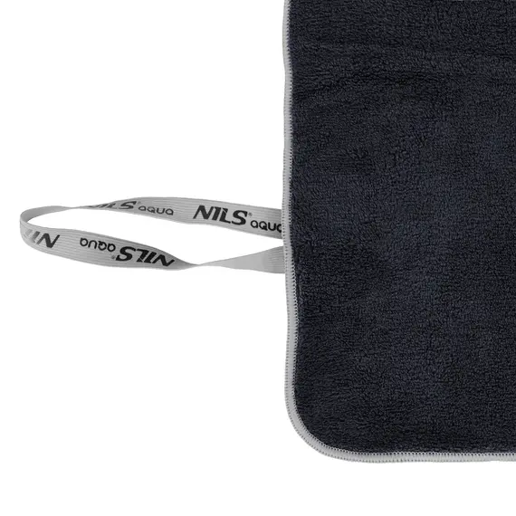 NILS AQUA NAR14 RĘCZNIK Z MIKROFIBRY FROTTE CZARNY 160X80cm, Kolor: czarny, Rozmiar: one size, 4 zdjęcie