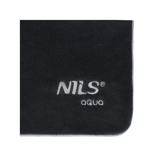 NILS AQUA NAR14 RĘCZNIK Z MIKROFIBRY FROTTE CZARNY 160X80cm, Kolor: czarny, Rozmiar: one size, 5 zdjęcie