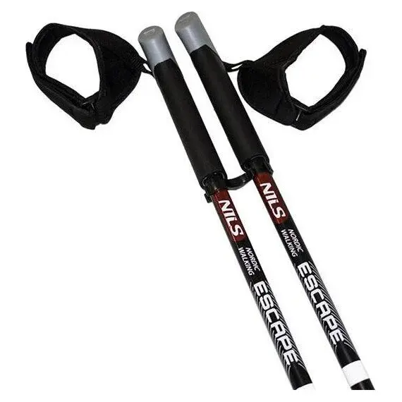 NILS Kije Nordic Walking z regulacją wysokości od 67 do 135 cm czarne, 2 zdjęcie