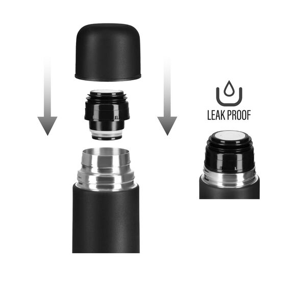 NILS CAMP NC3803 TERMOS TURYSTYCZNY 500 ML CZARNY, Kolor: czarny, Rozmiar: one size, 6 zdjęcie