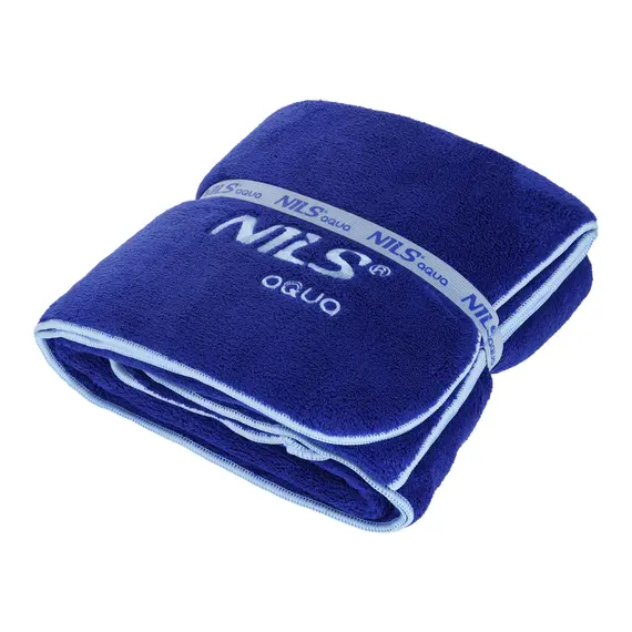 NILS AQUA NAR14 RĘCZNIK Z MIKROFIBRY FROTTE GRANATOWY 160X80cm, Kolor: granatowy, Rozmiar: one size, 2 zdjęcie