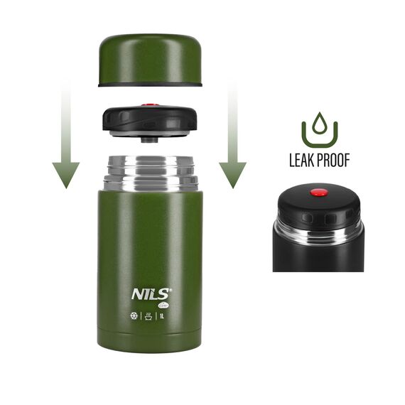 NILS CAMP NC3802 TERMOS OBIADOWY 1000ML ZIELONY, Kolor: zielony, Rozmiar: one size, 4 zdjęcie