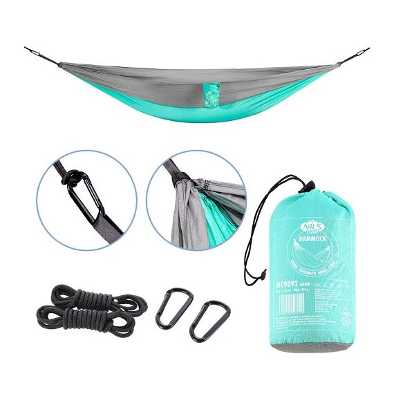 NILS NC9092 ZIELONY HAMAK TURYSTYCZNY  CAMP, Kolor: zielony, Rozmiar: one size, 3 zdjęcie