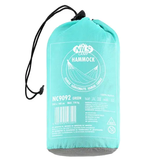 NILS NC9092 ZIELONY HAMAK TURYSTYCZNY  CAMP, Kolor: zielony, Rozmiar: one size, 8 zdjęcie
