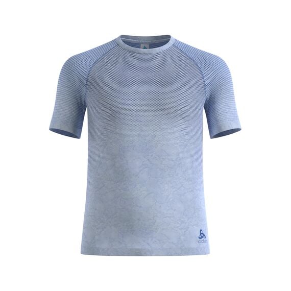 Koszulka męska ODLO BL TOP crew neck PERFORMANCE LIGHT RAIN DYE niebieska, Kolor: niebieski, Rozmiar: M