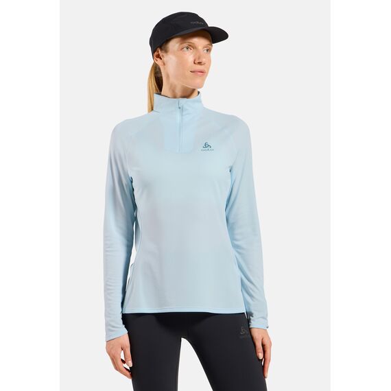 Bluza damska ODLO Mid layer ESSENTIAL 1/2 ZIP niebieska, Kolor: niebieski, Rozmiar: M