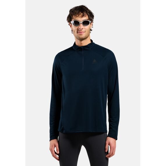 ODLO Bluza męska Mid layer ESSENTIAL 1/2 ZIP granatowa, Kolor: granatowy, Rozmiar: M