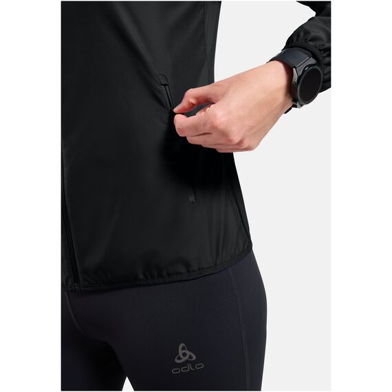 Kurtka przeciwwiatrowa damska Odlo Jacket ESSENTIAL LIGHT czarna, Kolor: czarny, Rozmiar: M, 4 zdjęcie