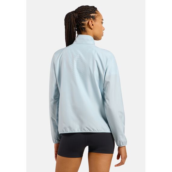 Kurtka damska do biegania ODLO Jacket ESSENTIAL LIGHT niebieska, Kolor: niebieski, Rozmiar: M, 2 zdjęcie