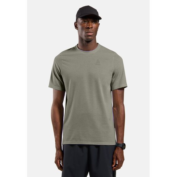 Koszulka z krótkim rękawem męska ODLO T-shirt crew neck ESSENTIAL LINENCOOL szara, Kolor: szary, Rozmiar: M