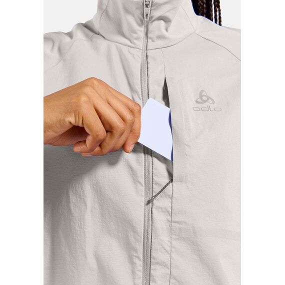 Kurtka damska ODLO Jacket ZEROWEIGHT beżowa, Kolor: beżowy, Rozmiar: M, 4 zdjęcie