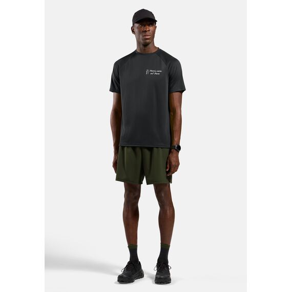 ODLO Koszulka z krótkim rękawem męska T-shirt crew neck s/s ESSENTIAL PRINT czarna, Kolor: czarny, Rozmiar: L, 3 zdjęcie