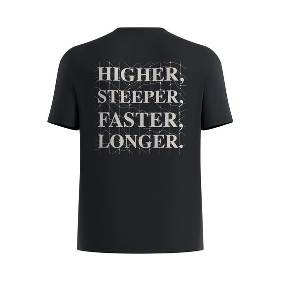 ODLO Koszulka z krótkim rękawem męska T-shirt crew neck s/s ESSENTIAL PRINT czarna, Kolor: czarny, Rozmiar: XL, 6 zdjęcie