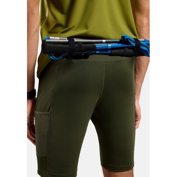 ODLO Spodenki męskie do biegania  Tights short X-ALP TRAIL CARGO zielone, Kolor: zielony, Rozmiar: M, 5 zdjęcie