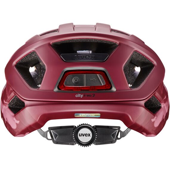 Kask rowerowy UVEX City i-vo 2 czerwony, Kolor: czerwony, Rozmiar: 56-60, 2 zdjęcie