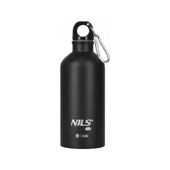 NILS CAMP NC3801 BUTELKA TURYSTYCZNA 550ML CZARNA, Kolor: czarny, Rozmiar: one size