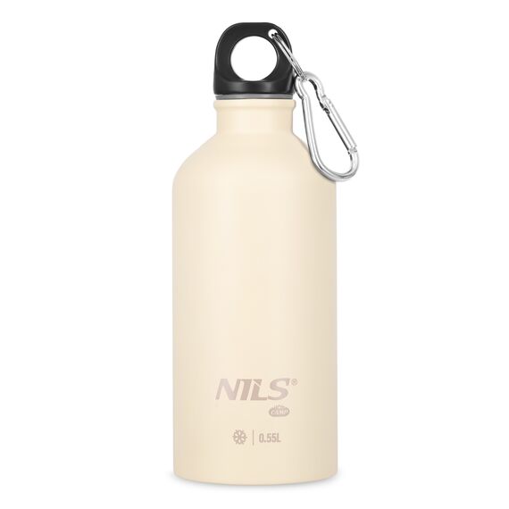 NILS CAMP NC3801 BUTELKA TURYSTYCZNA 550ML BEŻOWA, Kolor: beżowy, Rozmiar: one size