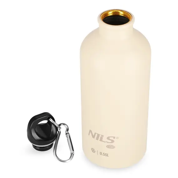 NILS CAMP NC3801 BUTELKA TURYSTYCZNA 550ML BEŻOWA, Kolor: beżowy, Rozmiar: one size, 2 zdjęcie