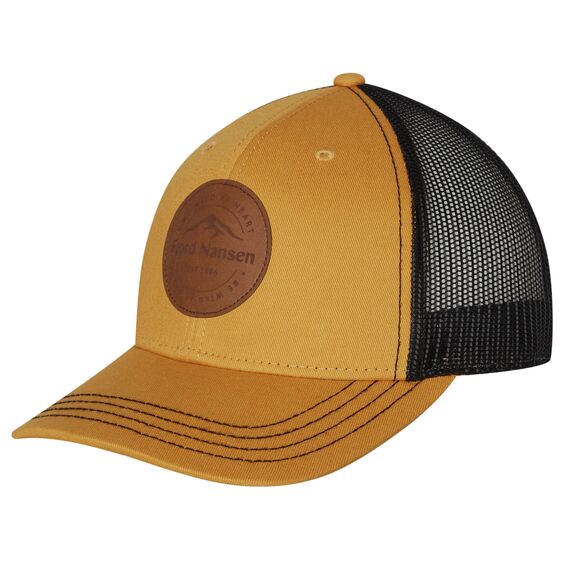 Fjord Nansen Czapka z daszkiem TRUCKER CAP LEGACY PATCH mustard/black