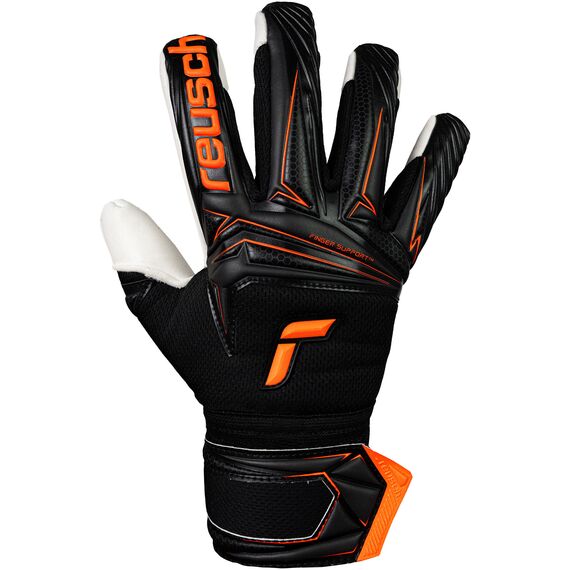 REUSCH Rękawice bramkarskie Attrakt Advance Finger Support, Kolor: czarny, Rozmiar: 8.5, 2 zdjęcie