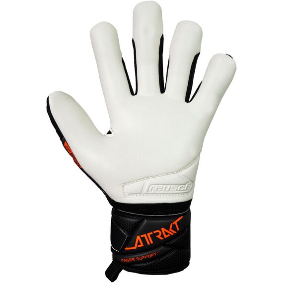 REUSCH Rękawice bramkarskie Attrakt Advance Finger Support, Kolor: czarny, Rozmiar: 8.5, 3 zdjęcie