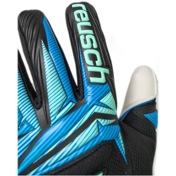 REUSCH Rękawice bramkarskie Attrakt RE:GRIP NC czarno-niebieskie, Kolor: czarny, Rozmiar: 9, 5 zdjęcie
